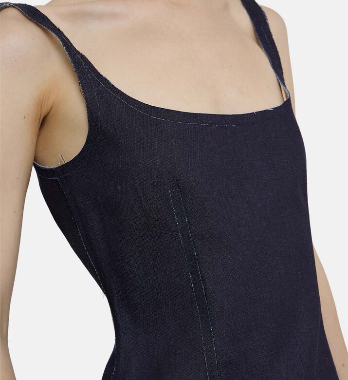 Raw-cut Denim Corset Top Raw-cut Denim Corset Top