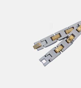 Stainless Steel Gold-details Bracelet