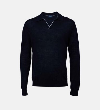 Merino Silk Polo Sweater