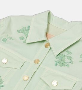 La Mia Bambina Floral Embroidered Long-sleeve Jacket, Packshot View