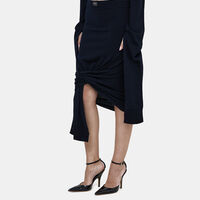 Knot-hem Jersey Mini Skirt