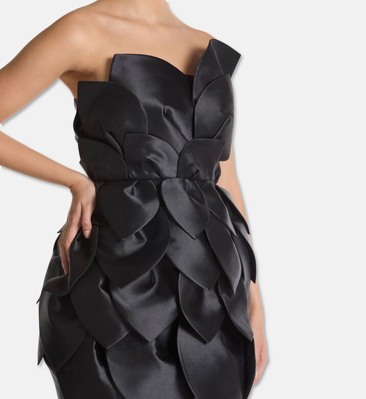Savanna Dress Leaf, Black, S, Model View