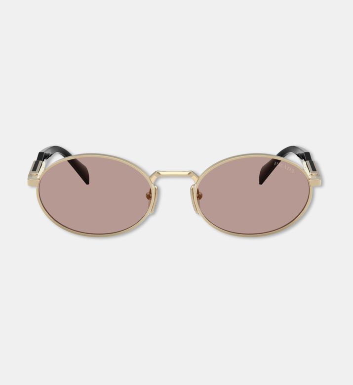 Prada Oval-shaped Metal Gold Frame Sunglasses, Packshot View