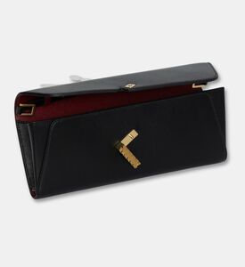 Mlouye Calf Leather Isla Grab Wallet, Black, Packshot View