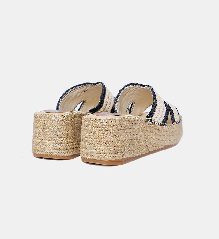 Braided Wedge Slippers