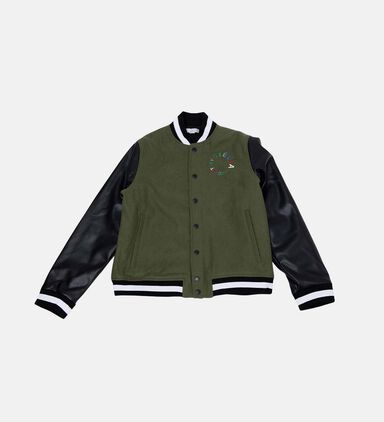 Back Logo Buttoned Jersey Jacket