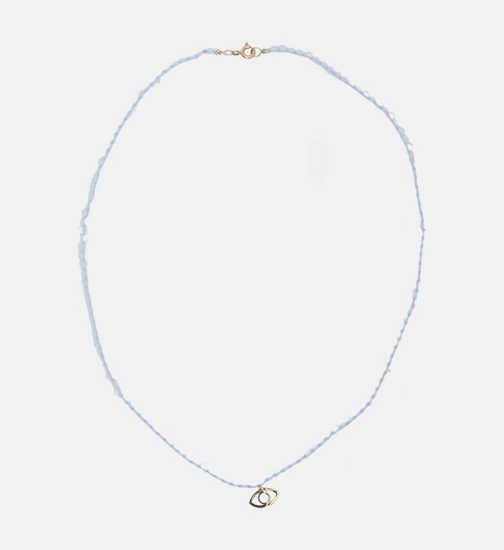 Eye-shaped Beaded Pendant