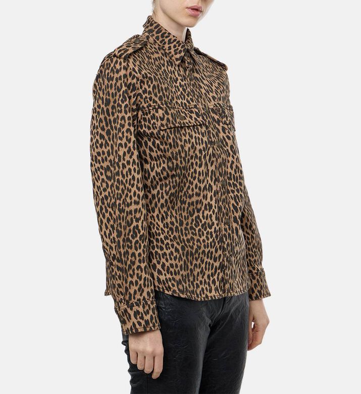 Zadig et Voltaire Leopard-print Button Closure Shirt, Model View