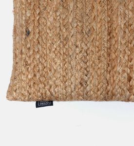 Home Deco and More Vlad Jute Fabric Square Filled And Vaccumed Cushion, Packshot View
