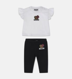 Moschino BKT Ruffled Sleeves Teddy Patch 2-piece Set, Packshot View