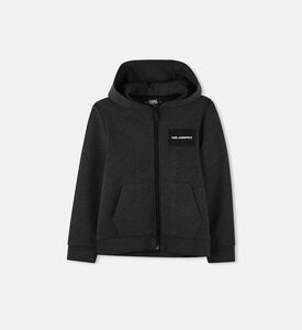 Embossed Hooded Cardigan