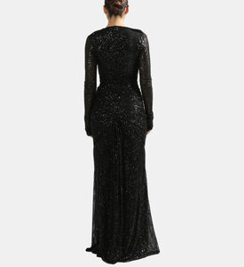 Sequined High-neck Maxi Gown Sequined High-neck Maxi Gown