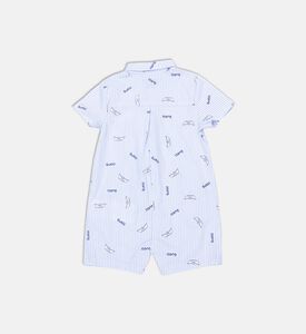 All-over Logo-print Short-sleeve Romper