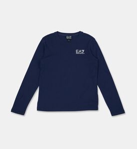EA7 Logo Printed Sweatshirt, Navy, 12y, Packshot View