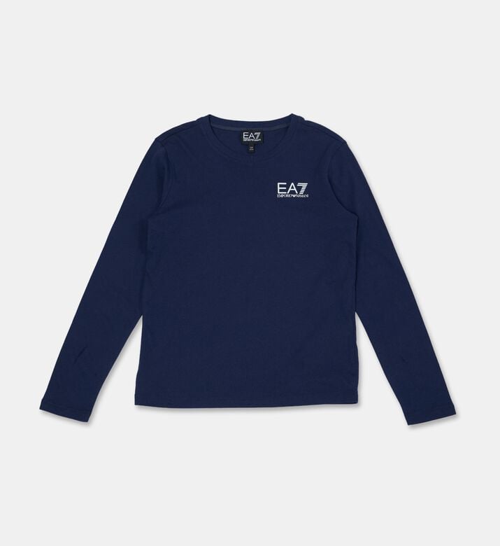 EA7 Logo Printed Sweatshirt, Navy, 12y, Packshot View