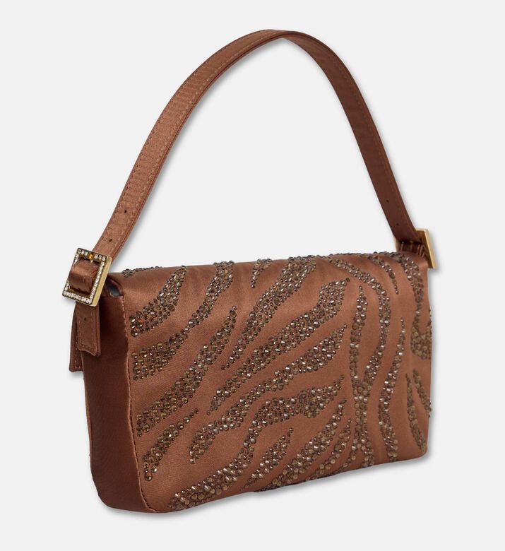 Gedebe Ramage Satin Handbag, Brown, Packshot View