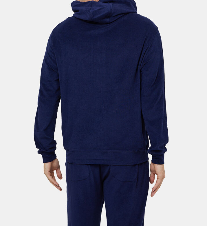 سويت شيرت قطن بغطاء رأس بسحاب