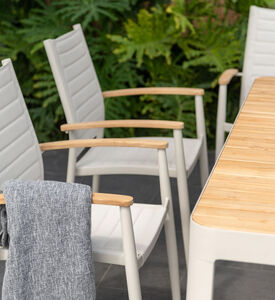 طقم مائدة طعام من خشب تيك التوباز