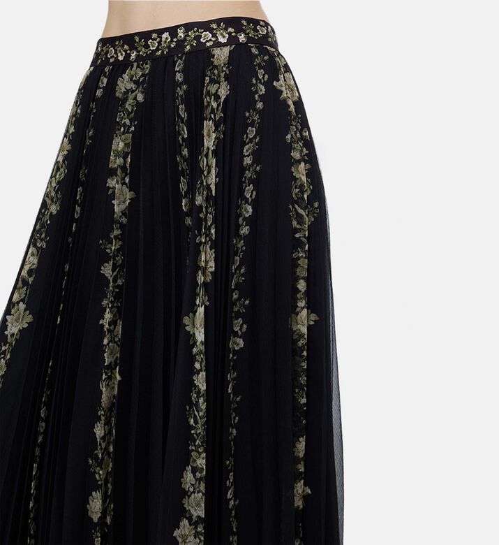 Alice and Olivia Katz Floral-print A-line Maxi Skirt, Model View