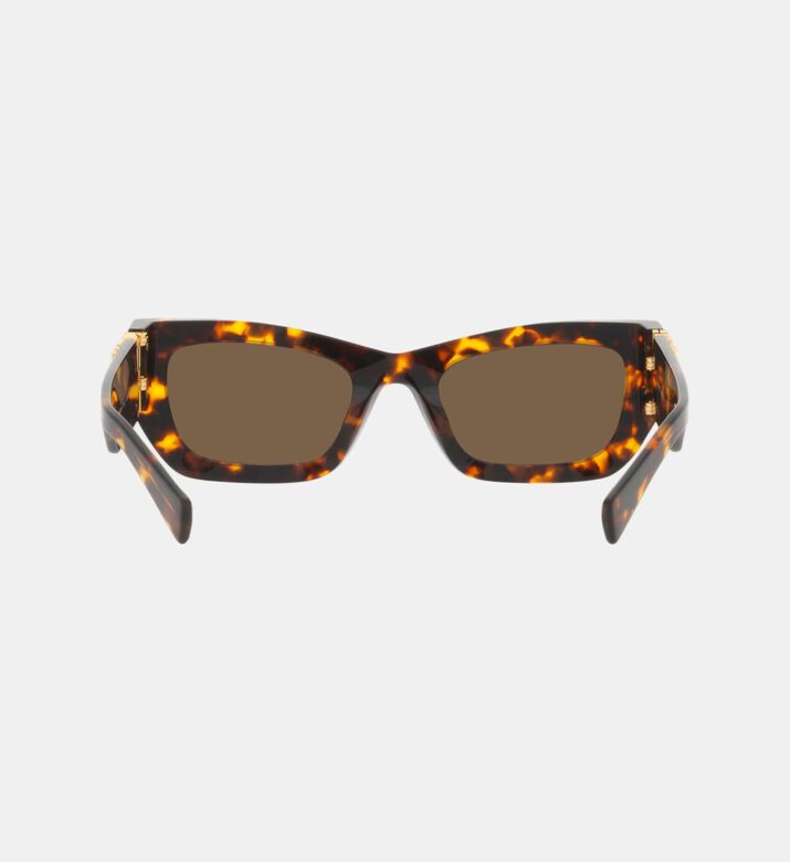 Gold Logo Temples Square Frame Sunglasses 51