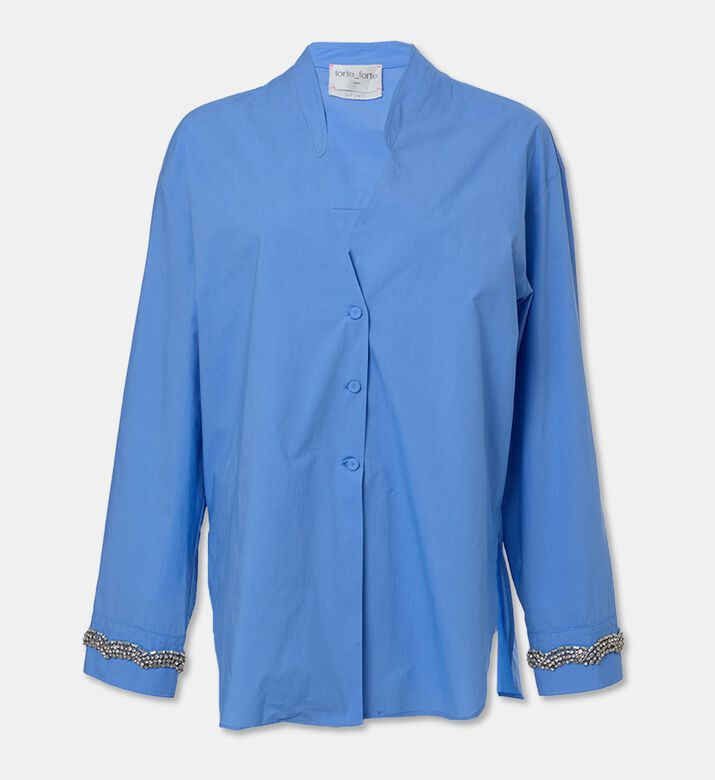 Forte-Forte Rhinestone-embellished Long-sleeve Shirt, Packshot View