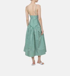 Cotton Stripe Pattern Sleeveless Dress Cotton Stripe Pattern Sleeveless Dress