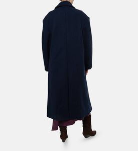 Source Unknown Double-breasted Button Closure Coat, Model View