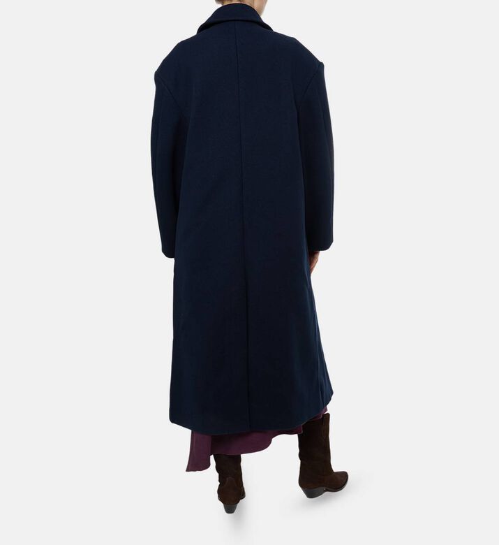 Source Unknown Double-breasted Button Closure Coat, Model View