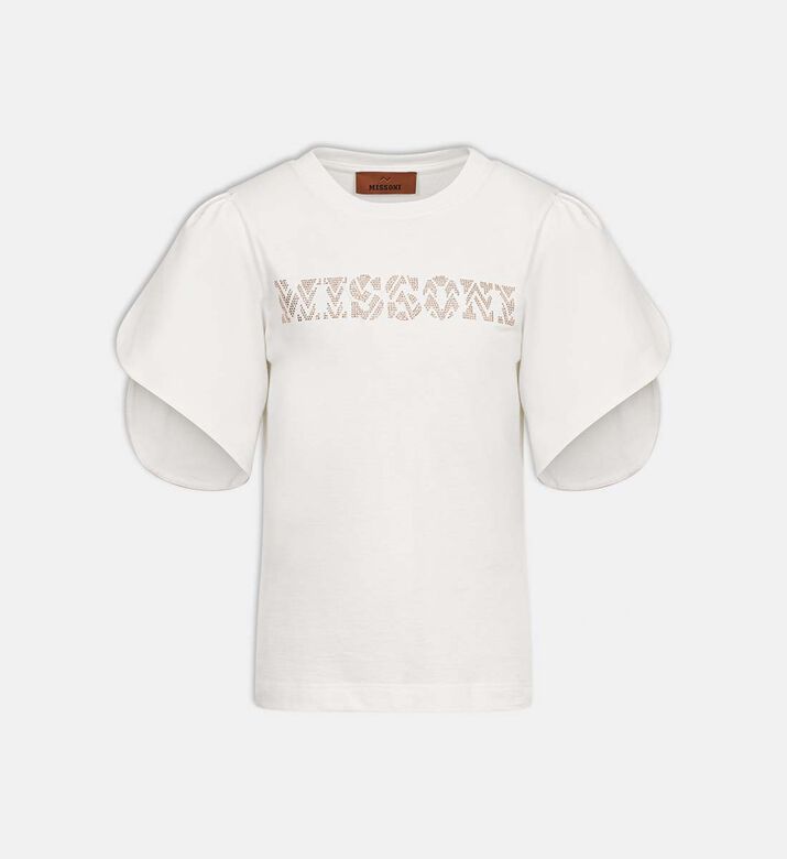 Cotton Studded-logo T-shirt