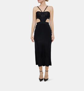 Lace Corset Midi Dress