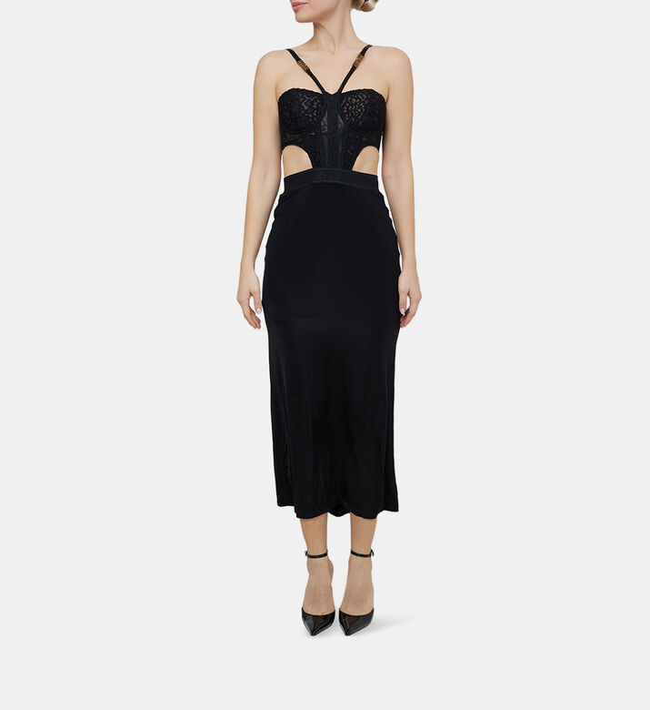 Lace Corset Midi Dress