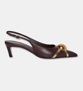 Schutz Sphere-detail Slingback Pump, Brown, Eu-40, Packshot View