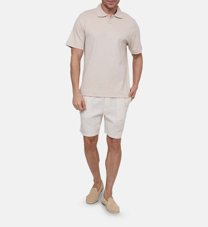 Miguel Fleck Rib Short-sleeve Polo Shirt
