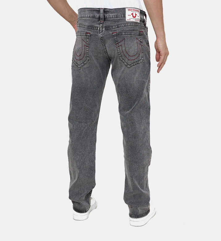 Washed Straight-cut Denim Pants Washed Straight-cut Denim Pants
