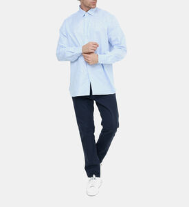 قميص بوبلين قطني بقصة كلاسيكية