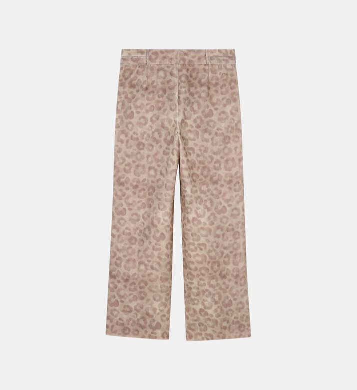 Leopard-print Wide-leg Pants