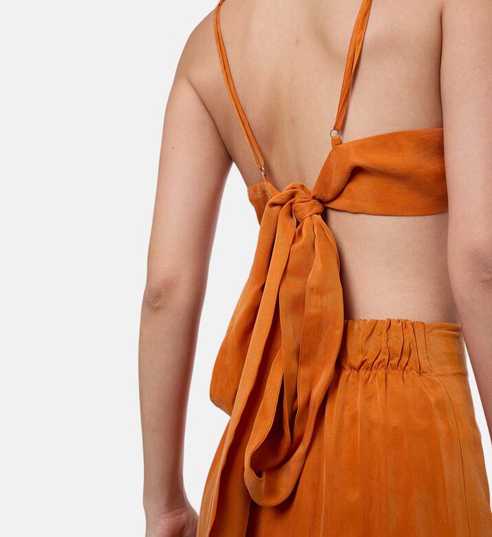 Niluu V-neck Cropped Bralette Top, Model View