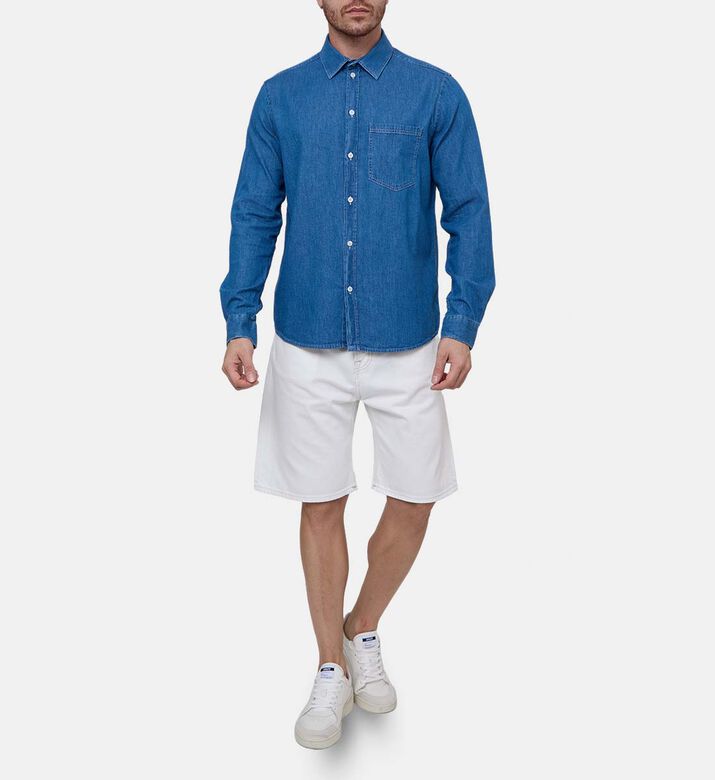 قميص بجيب على الصدر قطن عضوي