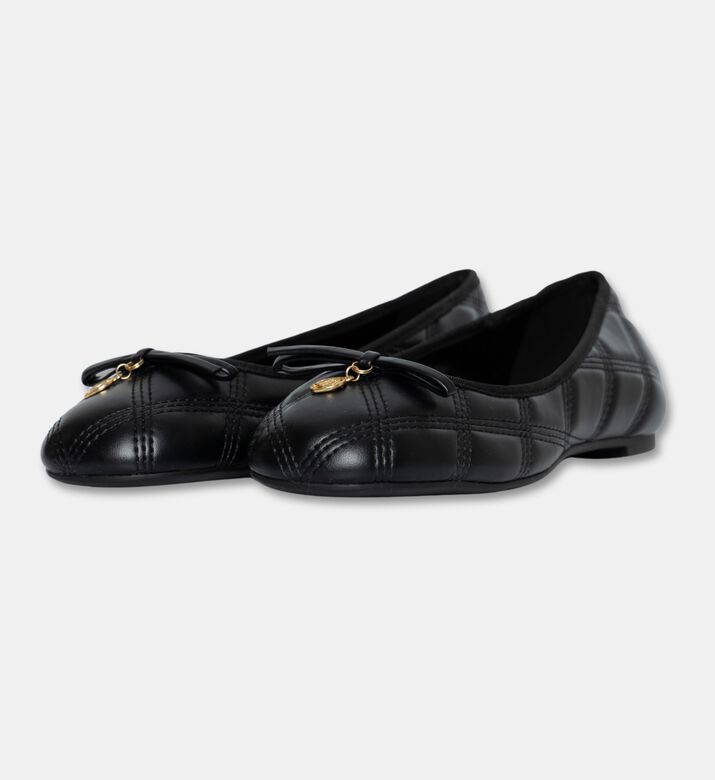 Arezzo Quilted Ballet Flats, Black, Eu-39, Packshot View