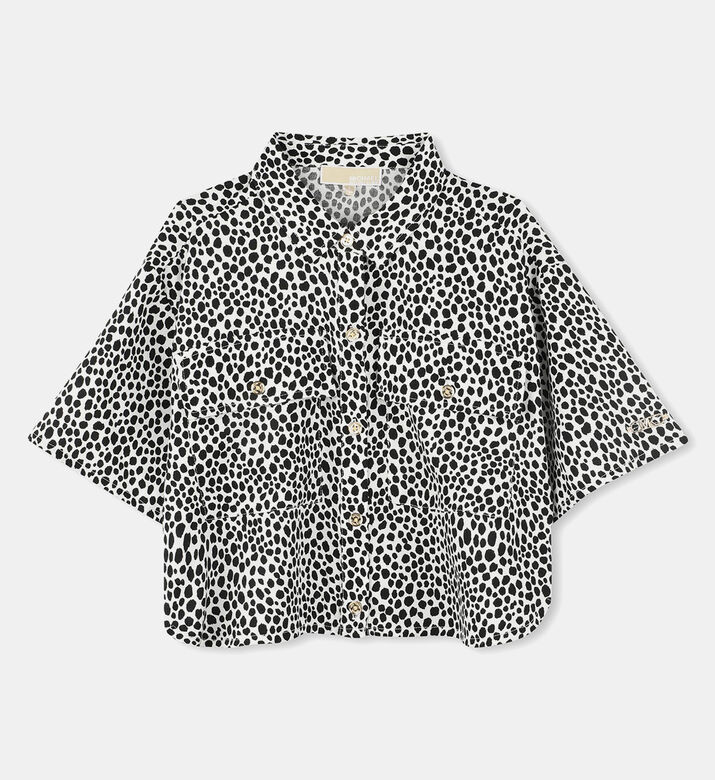 Dalmatian-print Short-sleeve Shirt