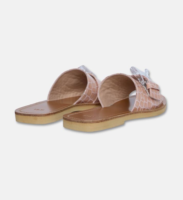N 21 Croc-embossed Slide Sandals, Pink, Eu-40, Packshot View