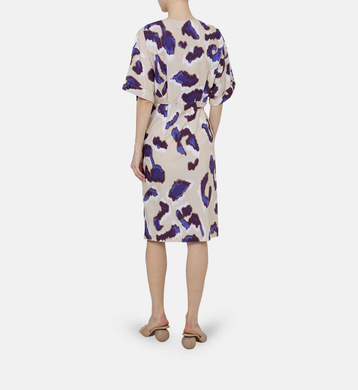 فستان إكوادور قطن بوبلين بطبعة