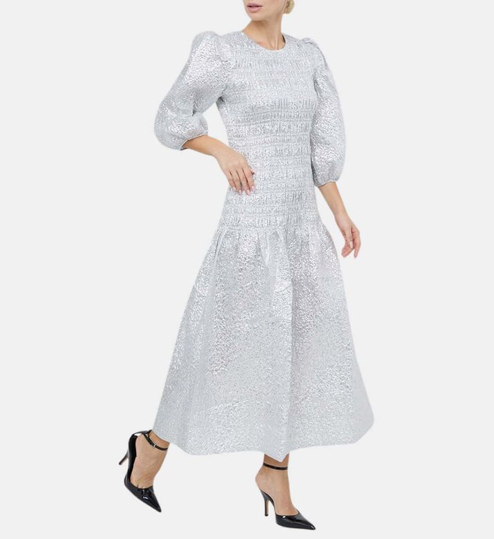 Peau D Ane Smocked Midi Dress Peau D Ane Smocked Midi Dress