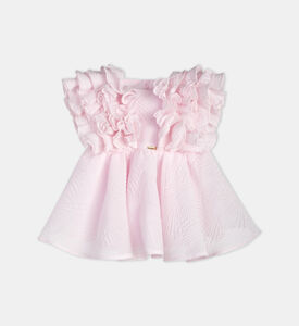 Girl Delicate Petal Flared Dress