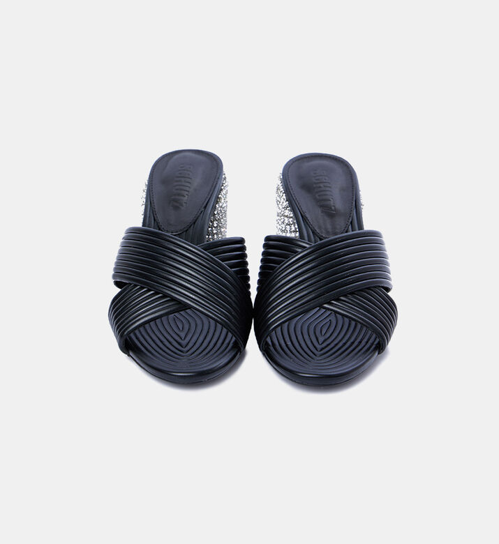 Rhinestone Metallic Mules
