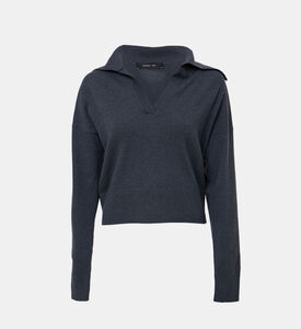 Cashmere Yarn Polo Top Cashmere Yarn Polo Top