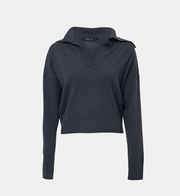 Cashmere Yarn Polo Top Cashmere Yarn Polo Top