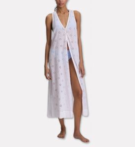 Polo by Ralph Lauren Eyelet Maxi Cover-up Dress, Model View