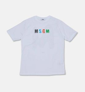 M S G M Logo-print Crewneck T-shirt, Packshot View
