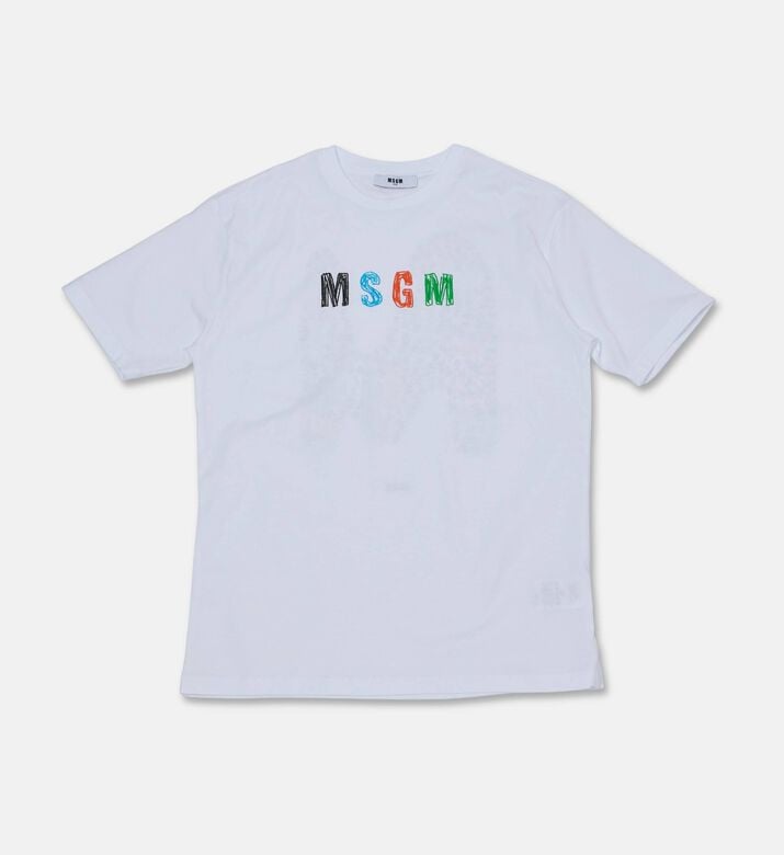 M S G M Logo-print Crewneck T-shirt, Packshot View